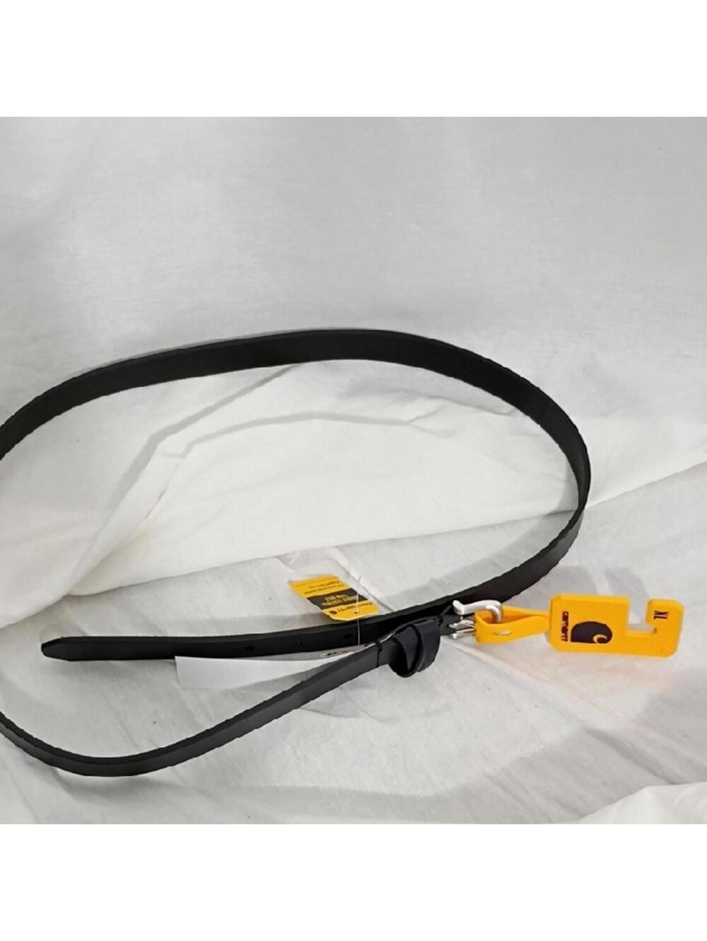 NWT Carhartt Black Bridle Leather Thin Belt Mens Size XL